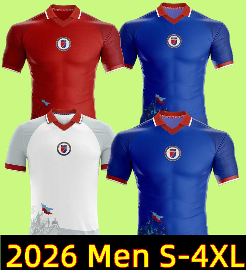 2026 Haiti World Cup soccer jerseys 26 27 BELLEGARDE DEEDSON ARCUS DUVERNE PIERROT Home blue away white Haitian football fan equipment