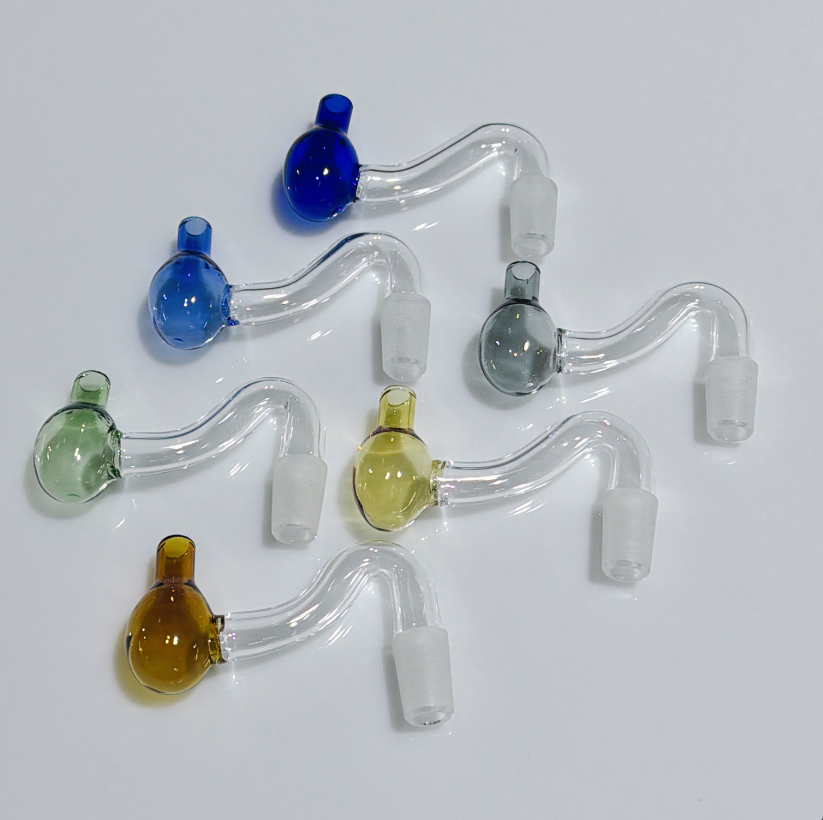 Glass Oil Burner Pipes With color 14mm Male Bubbler Smoking Water Hand Pipe Tobacco