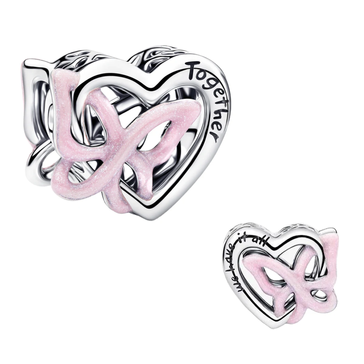 2026 New Texture Mushroom Pink Tulip Flower Bud Caterpillar Clover Dangle Apple Charm Dog Gem Butterfly Beads Fine Jewelry Mother's day Gift DIY