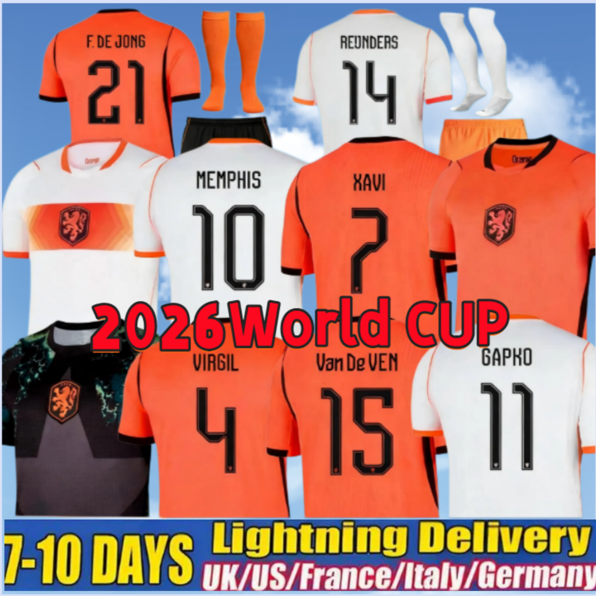 2026 Netherlands Dutch jersey Holland world cup retro Soccer Jersey Bergkamp ROBBEN vintage National Team football tops Shirt Kids Kit MEMPHIS GAKPO 26 27 maillot de