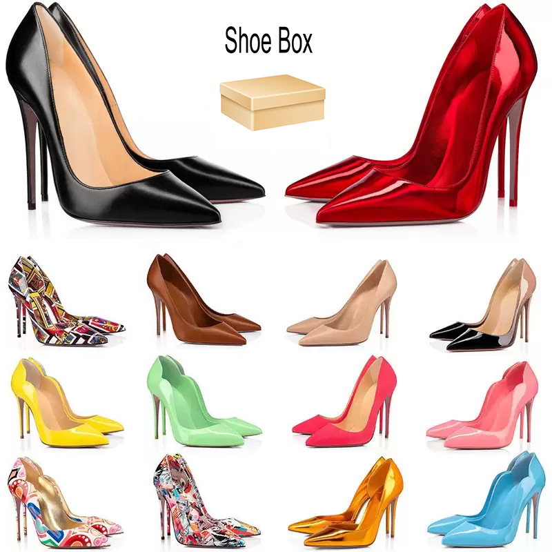 heels Women High Heels Shoes Designer Toe Sandals Pointed Toe Sandals 6cm 8cm 10cm 12cm Nude Black Patent Leather Woman Pumps 35-44