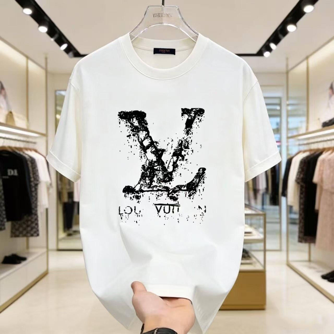 Mens T-Shirts Designer T-shirt Casual Mens Womens T-shirt Letters 3D Stereoscopic printed short sleeve best-selling clothing Asian size S-5XL