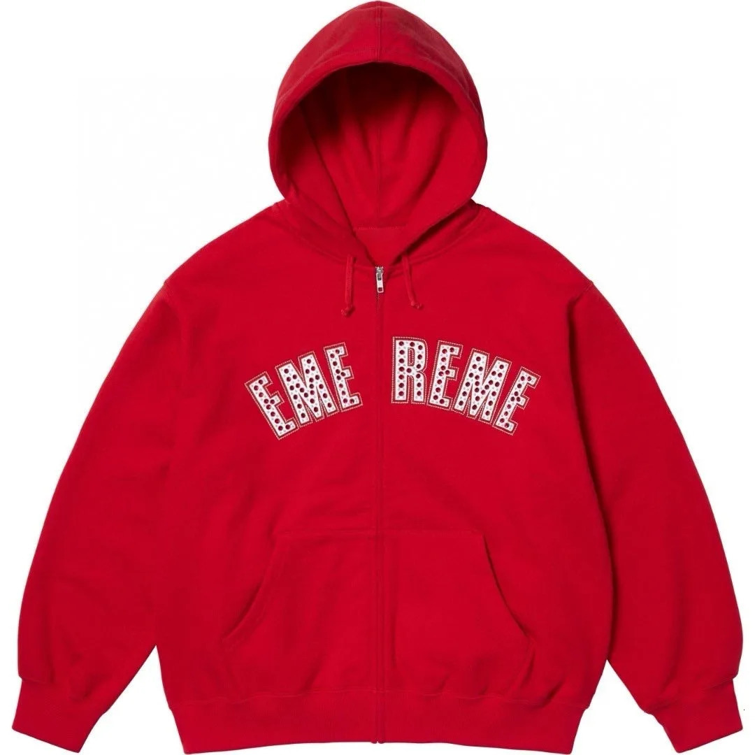 Oversized 100 Cotton EME Letter Print Zipper Hoodie Men Women Winter American Streetwear Hip Hop Harajuku Casual Top 260326