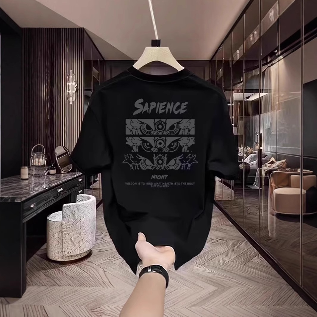 2026 Summer New Arrival Men's Streetwear Graphic Tees | Loose Crew Neck Versatile Short Sleeve Tops