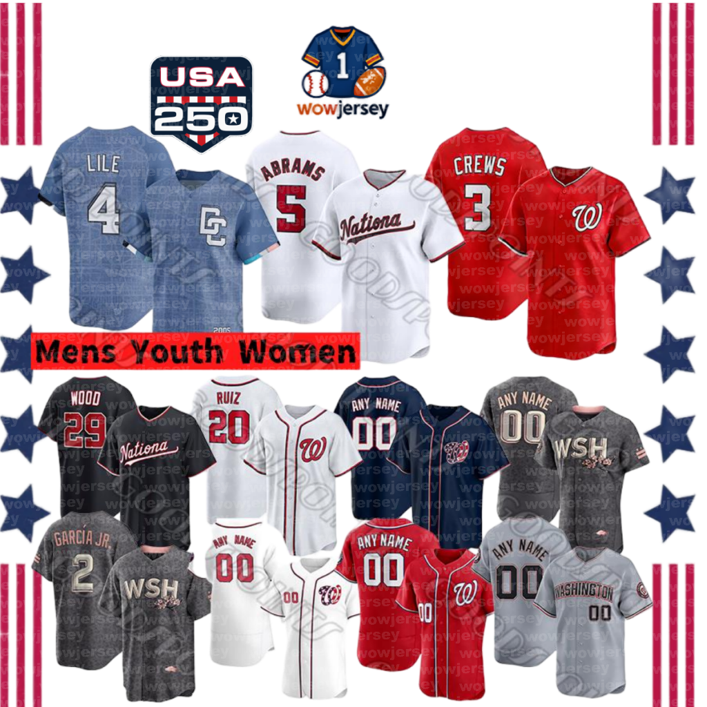 WashingtonS National jersey CJ Abrams James Wood Dylan Crews Keibert Ruiz Josiah Gray Jacob Young Brady House Foster Griffin Luis Garcia Jr Daylen Lile