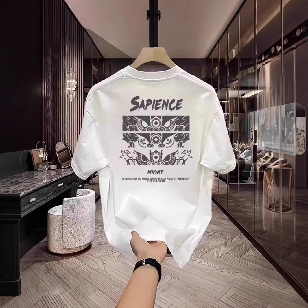 2026 Summer New Arrival Men's Streetwear Graphic Tees | Loose Crew Neck Versatile Short Sleeve Tops