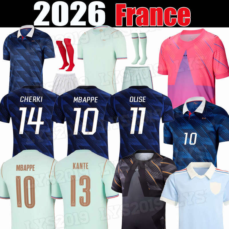 france jersey world cup 2026 quipe French Soccer Jerseys 26 27 MBAPPE DEMBELE EKITIKE Olise Kids retro Football tops Shirt maillot de foot ZIDANE vintage