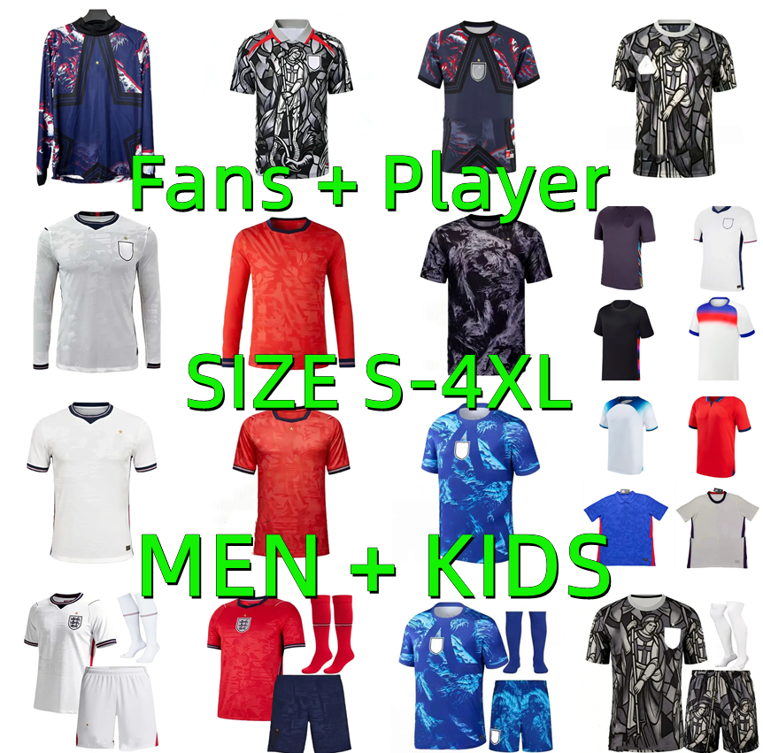 2026 2027 Englands Soccer Jersey 20 21 22 23 24 25 26 27 BELLINGHAM KANE GREALISH FODEN SANCHO RASHFORD EZE RICE PALMER Football Shirt boys Men Kids child player version