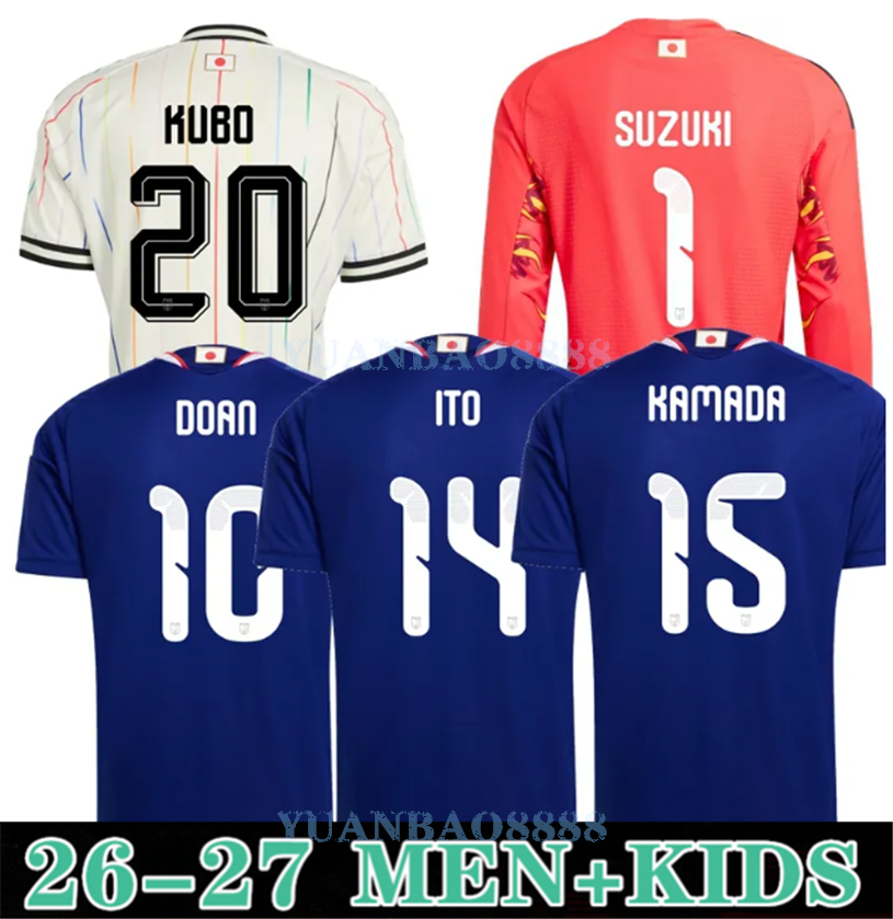 Japan Jerseys 2026 Shirt UEDA ITO ISAGI ATOM TSUBASA MINAMINO DOAN KUBO MITOMA TOMIYASU ENDO NAKATA 26 27 Japanese uniform Football Shirt