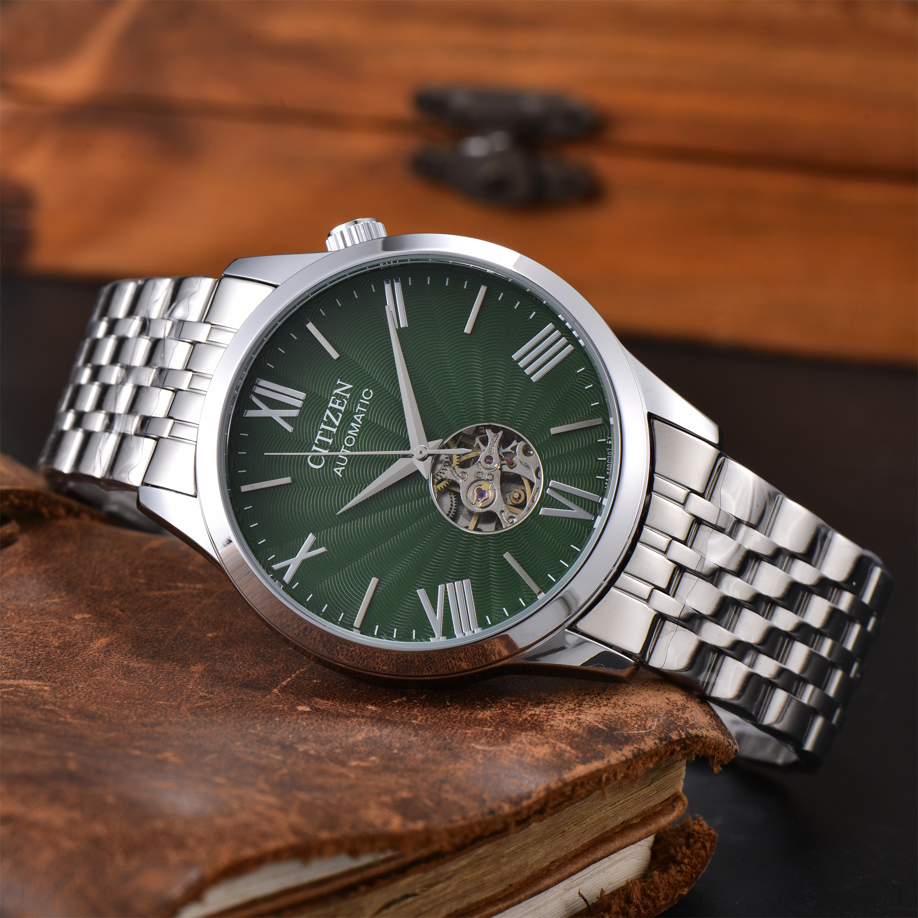 New Mens CITIZENity Tourbillon Watches Automatic Mechanical movement watch Stainless Steel Super Luminous Wristwatches women men waterproof montre de luxe #2678