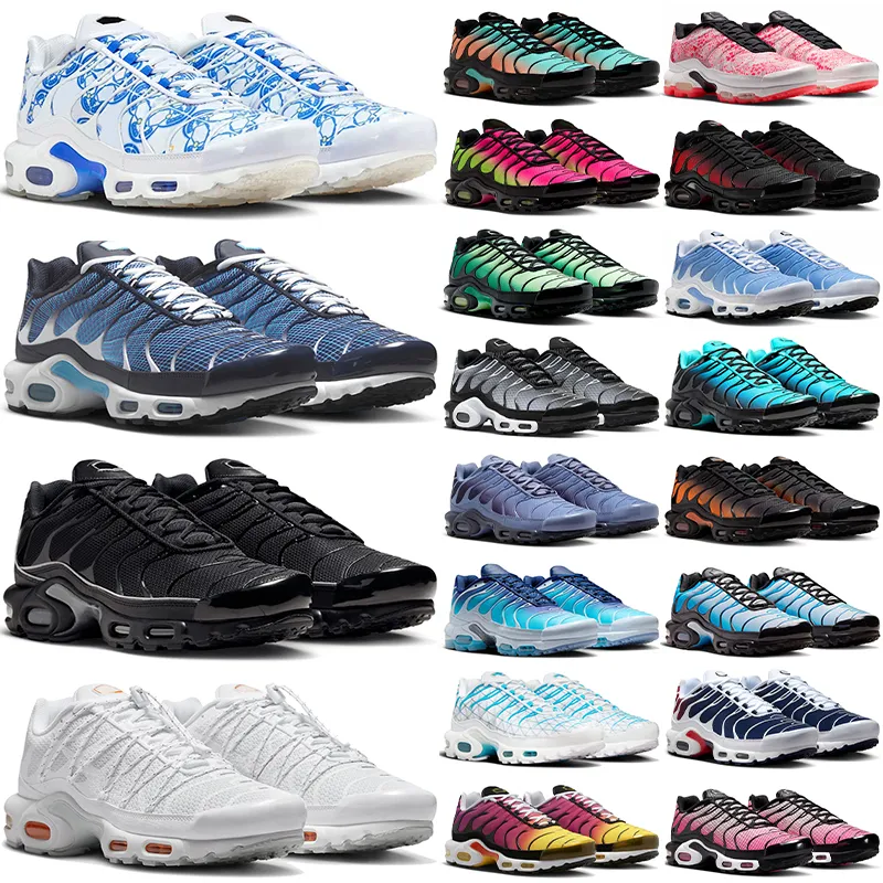with box running shoes men women designer sneakers triple black white red navy blue pink green brown mens womens tnss outdoor sports trainers