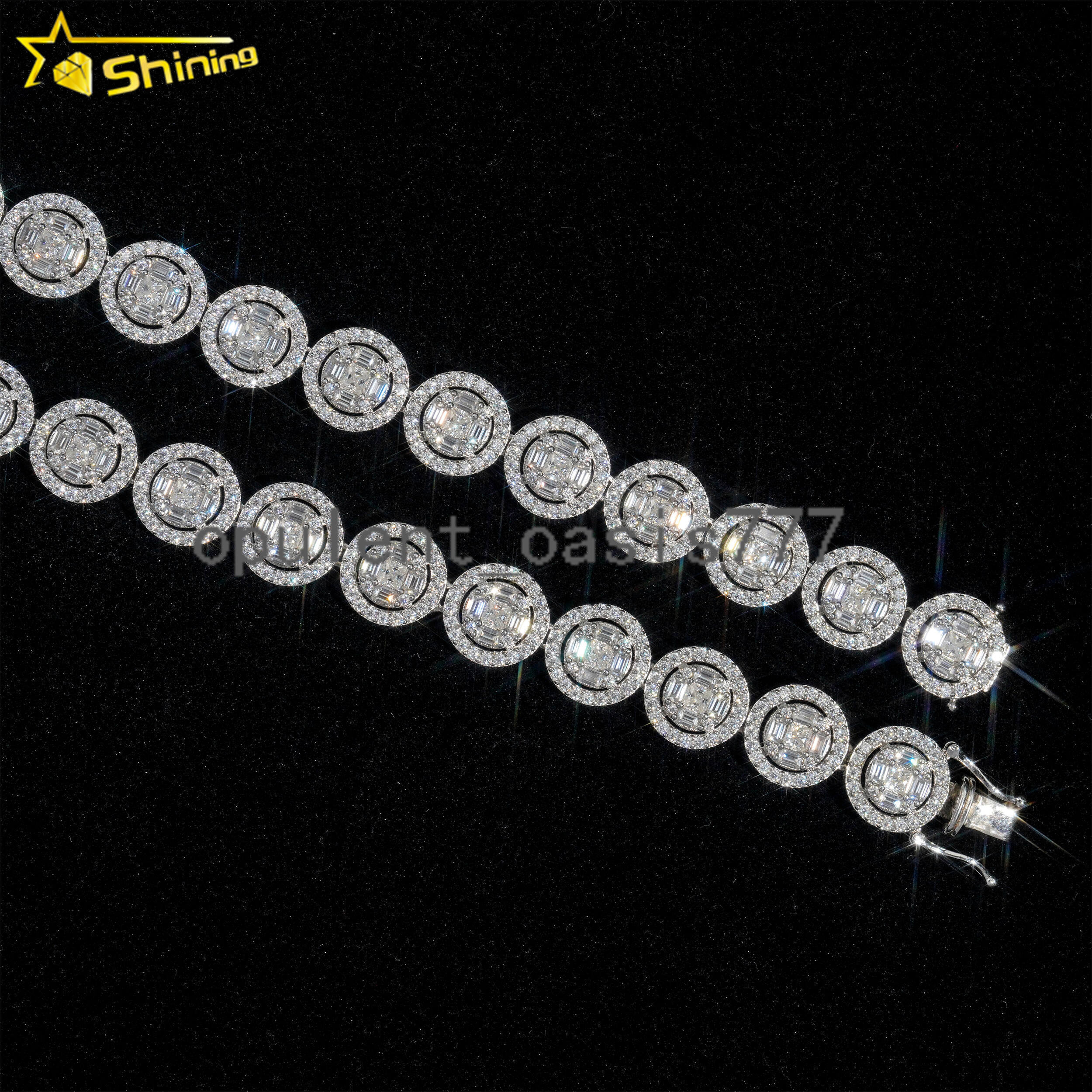 Luxury Cuban Link Chain 925 Sterling Silver Moissanite GRA Hip Hop Jewelry Custom Fashion Iced Out Chain for Men