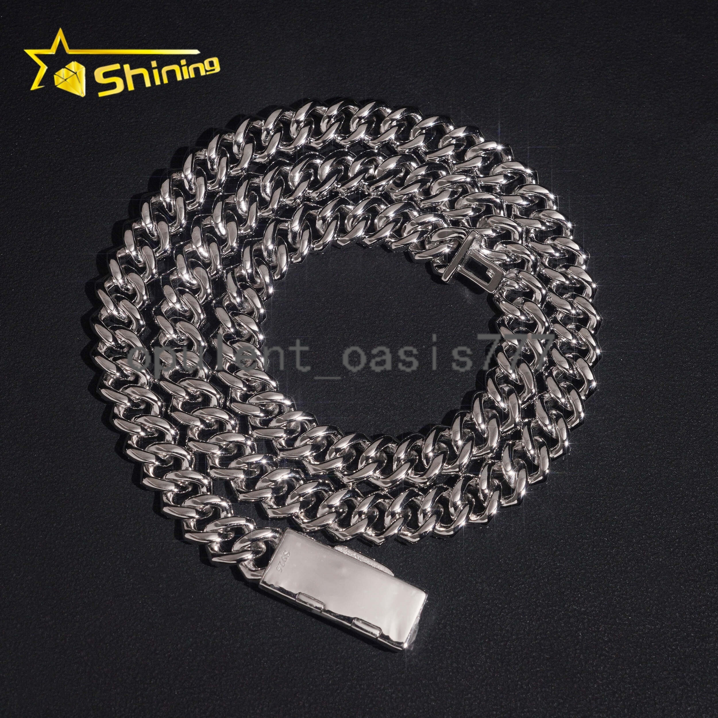 Local Stock Fast Shipping 10mm 925 Silver Iced Out Hip Hop GRA Certificate Moissanite Cuban Link Chain