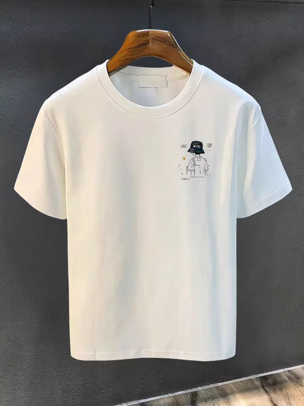 2026 New Men's Short Sleeve T-Shirt, High-Quality Cotton, Summer Loose Plus Size Heavyweight, Simple & Fashion Printed Top