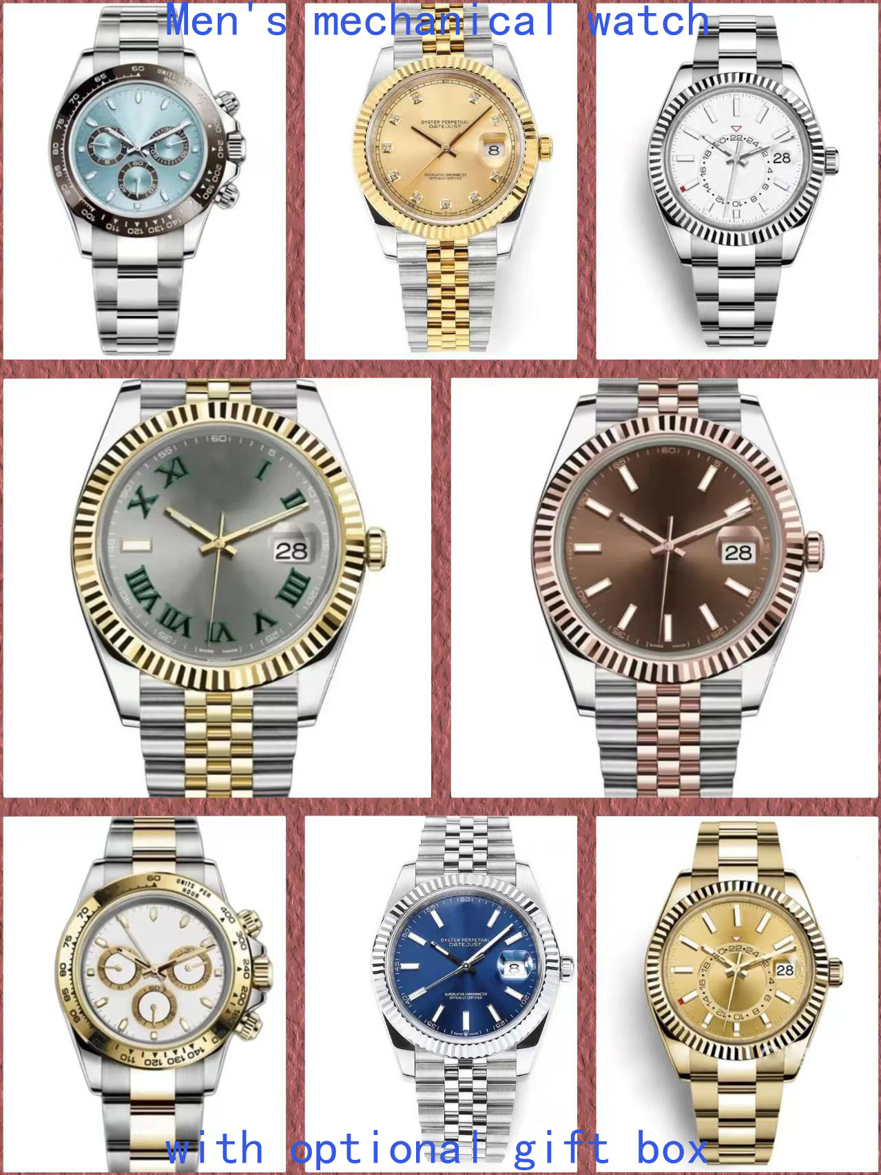 High-End Luxury Men's Watch: Core of Automatic Mechanical Movement, Combining Exquisite Appearance and Durable Strap