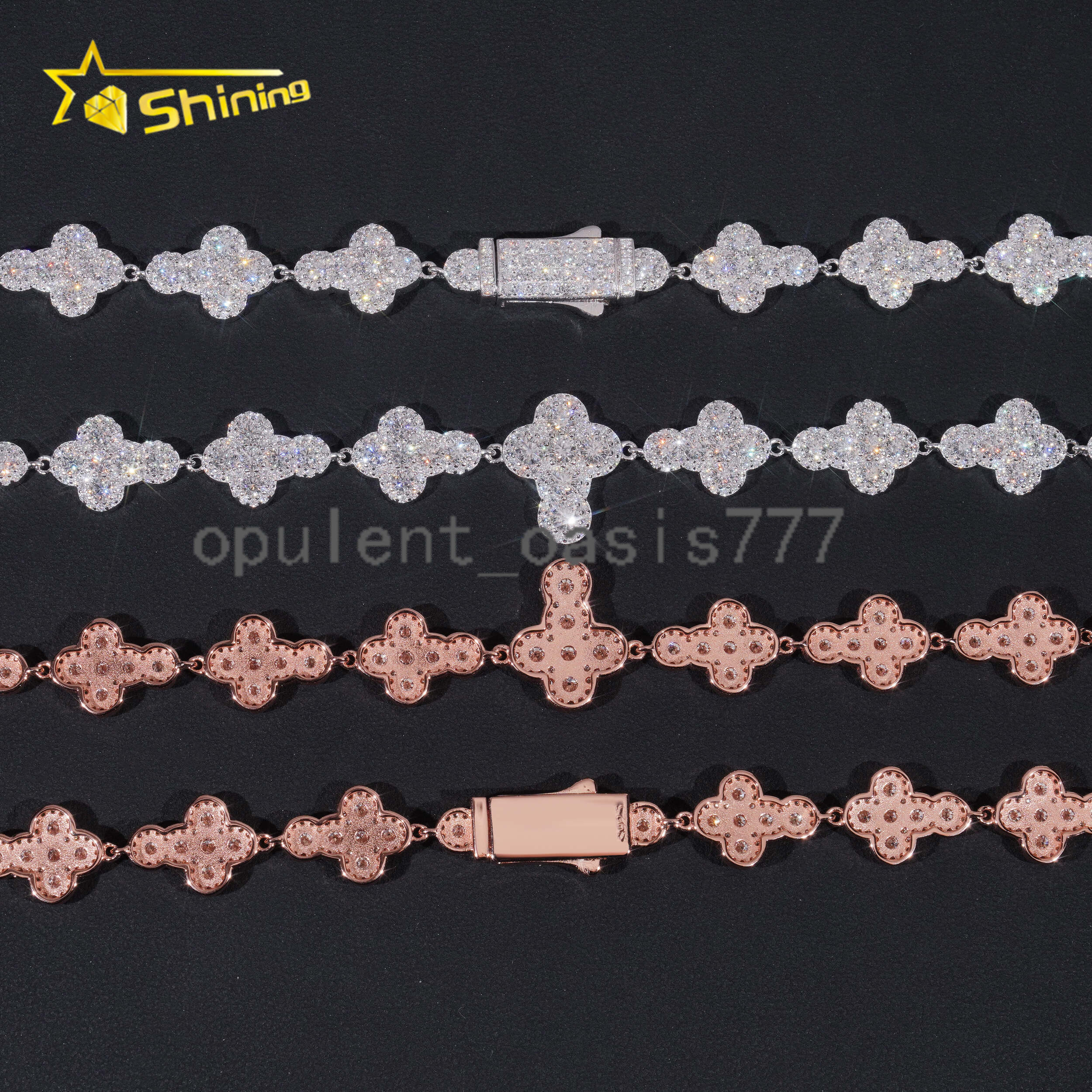 New Arrival Hip Hop Moissanite Necklace13MM 925 Sterling Sliver Iced Out Infinity Moissanite Cross Cuban Link Chain Men
