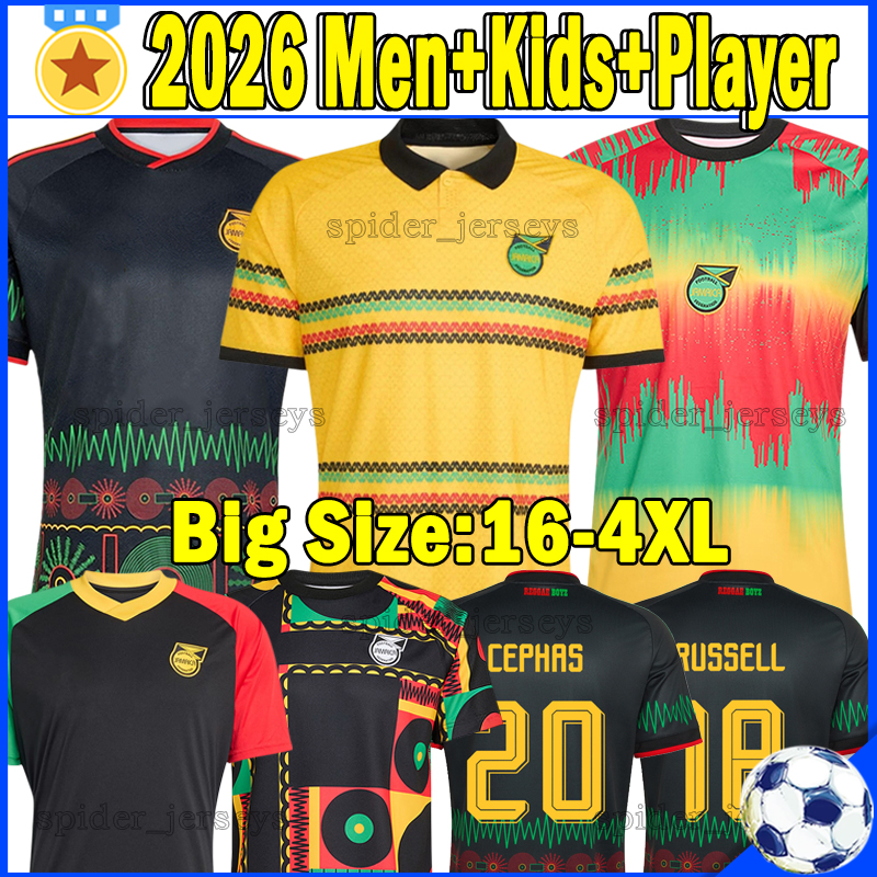 XXXL 4XL 26 27 Jamaica Soccer Jerseys Men national football team CEPHAS NICHOLSON DIXON PALMER RUSSELL 2026 2027 Football Shirt KING LOWE Men kids kits socks full sets