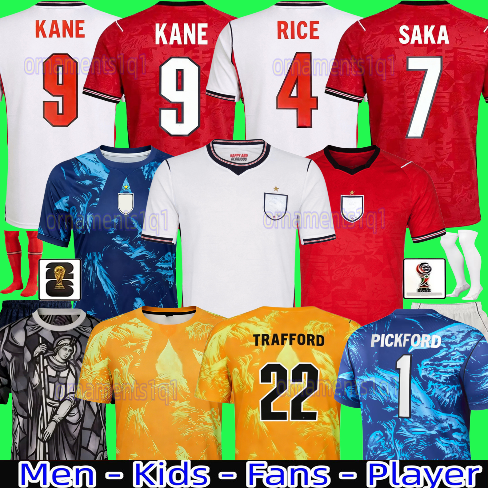 england world cup 2026 Soccer Jersey Men Kids KANE BELLINGHAM MAINOO BOWEN RICE FODEN GORDON TONEY PALMER PICKFORD Football Shirt Soccer Uniforms WOMEN 2025 26 27
