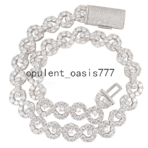 Luxury 15mm Cuban Link Chain 925 Sterling Silver Moissanite Hip Hop Jewelry Custom Infinity Iced Out Chain Link for Men