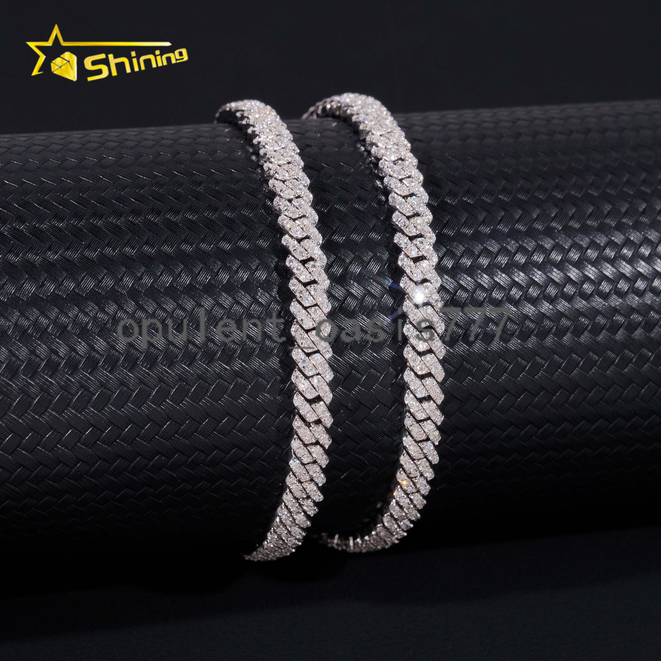 New Style 925 Sterling Silver 5MM VVS Moissanite Diamond Cuban Link Chain Gra Certified Hip Hop Jewelry Iced Out Link Chain Men