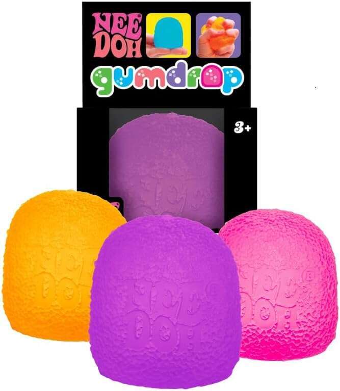 Schylling NeeDoh Gumdrop Textured Sensory Fidget Toy Colors May Vary needoh Candy Squishy