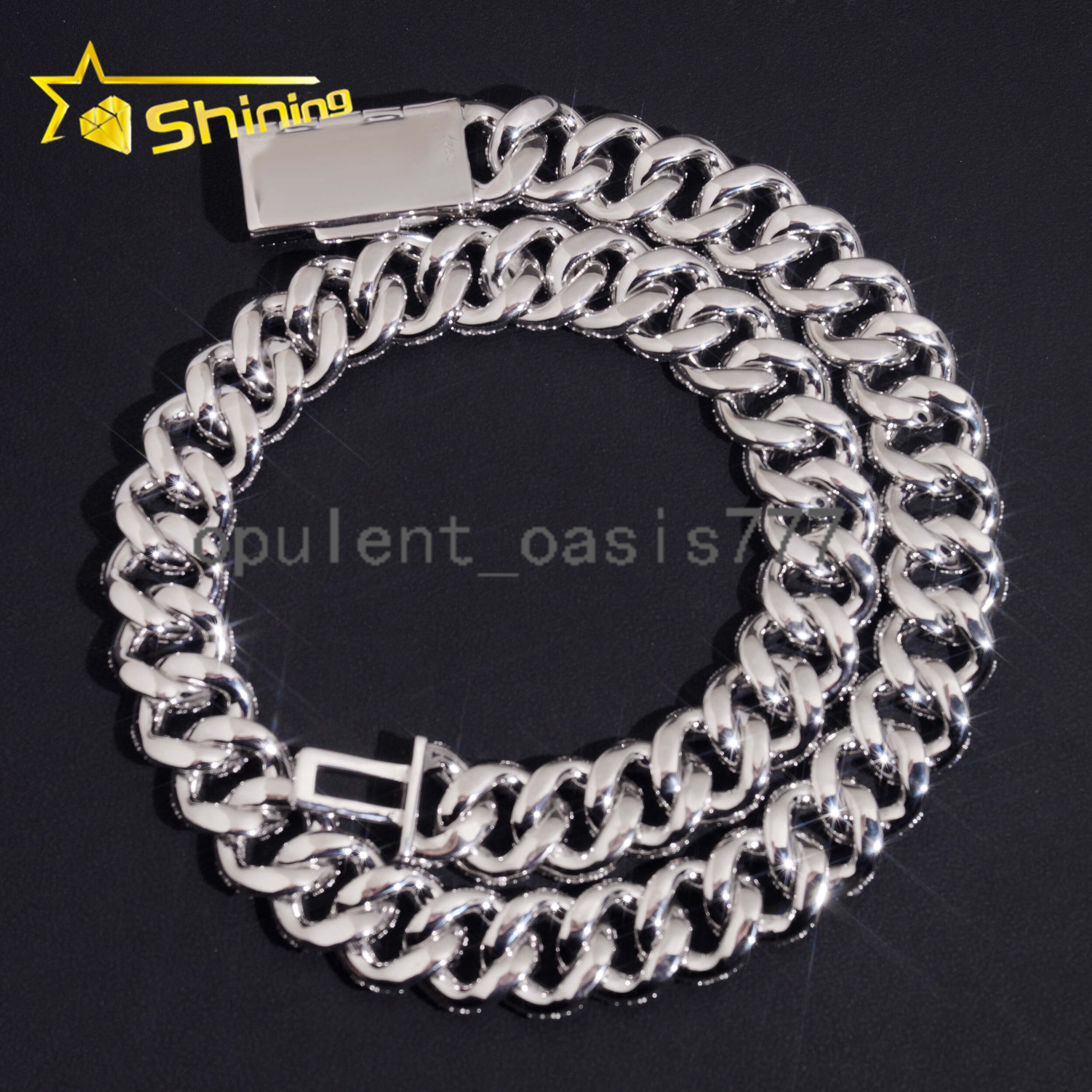 USA Local Fast Shipping Custom Hip Hop Jewelry S925 Sterling Silver d Color Vvs Moissanite 18mm Cuban Link Chain Necklace
