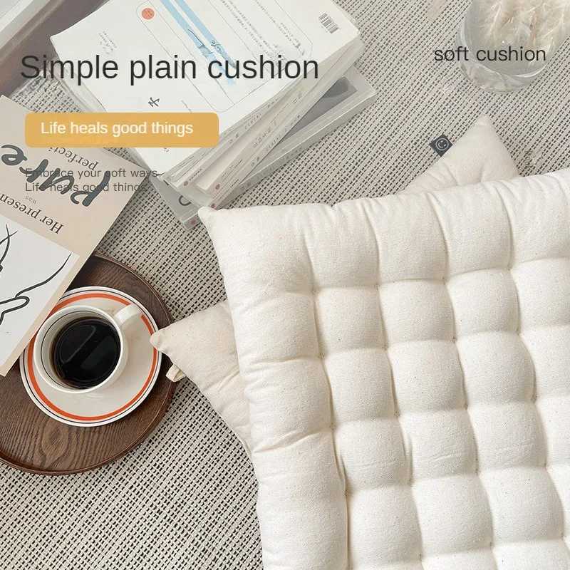 Japanese Simple Plain Square Cushion Living Room Sofa Tatami Futon Mat Round Floor Cushion Dining Chair Strap Chair Cushion H260330 - view 3