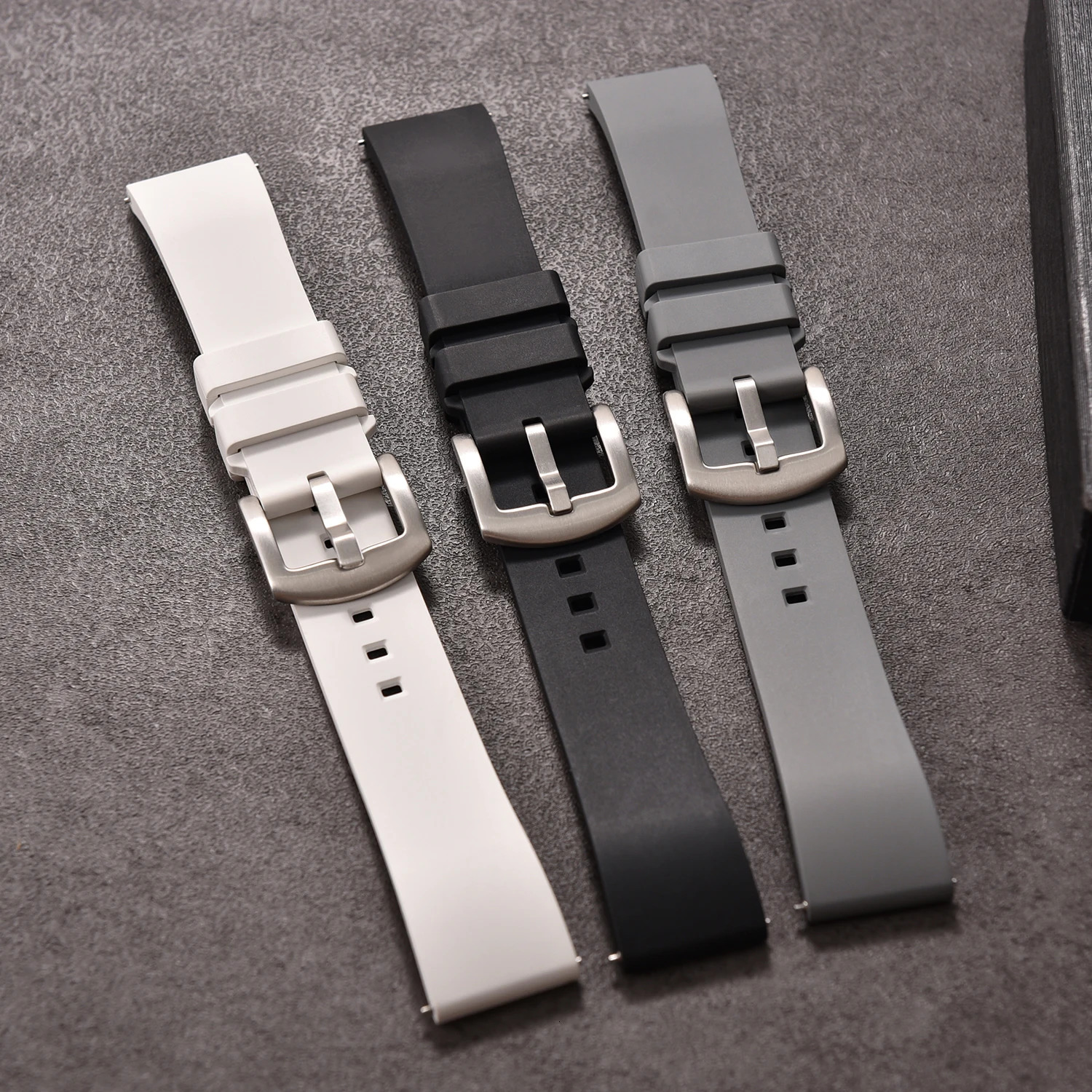 18192021222324mm FKM Rubber Watch Strap Diving Sports Quick Release Bracelet for TissotSeikoOmegaWatch Band 260318