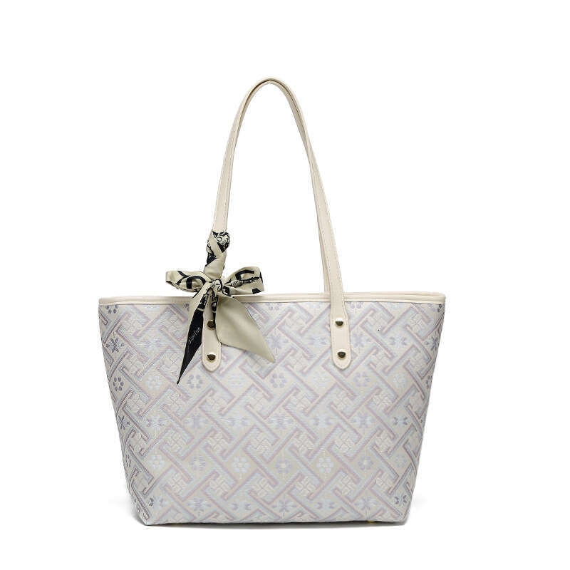 New Chinese Brocade Tote Casual Bag With National Style Embroidery, Versatile Commuting Shoulder/Underarm Bag, Chinese Embroidery Fashion Bag Tote
