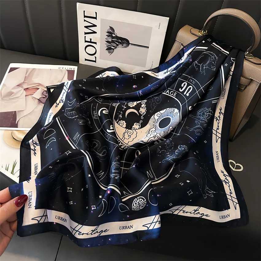 Luxury New Astrolabe Print Scarves Wens Silk Scarf Bandana Decorations Small Neckties Hairbands Bags Wholes X260328