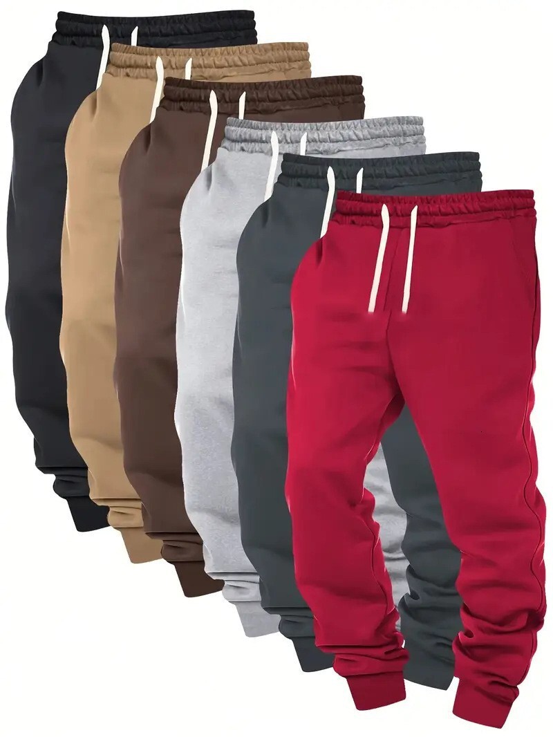 2025 Trendy New 2D Solid Color Mens Street Sports Fashion Sweatpants