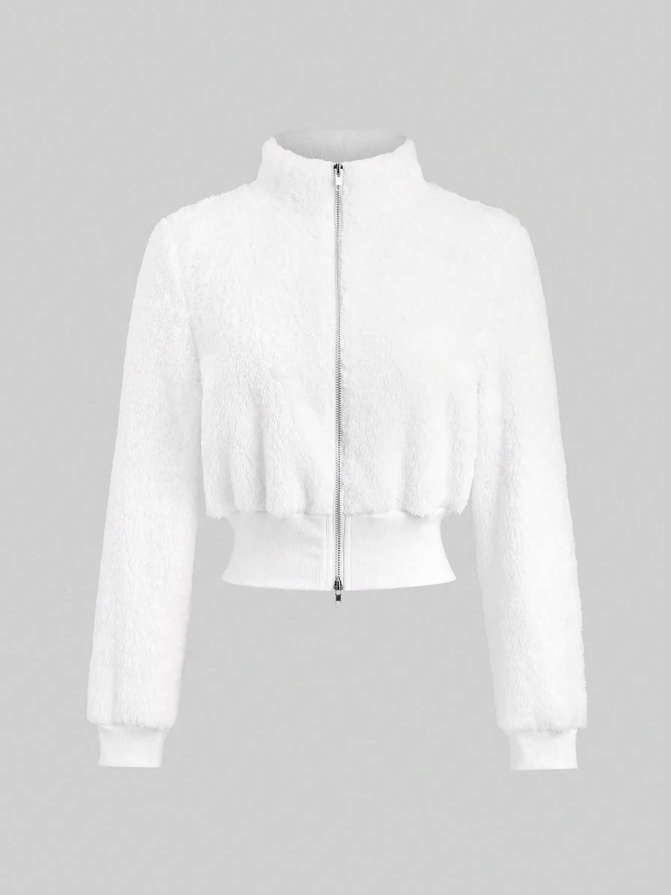 Fashionable and Stylish Short Coat with Water-Sheened Fur and Ribbed HemT260328