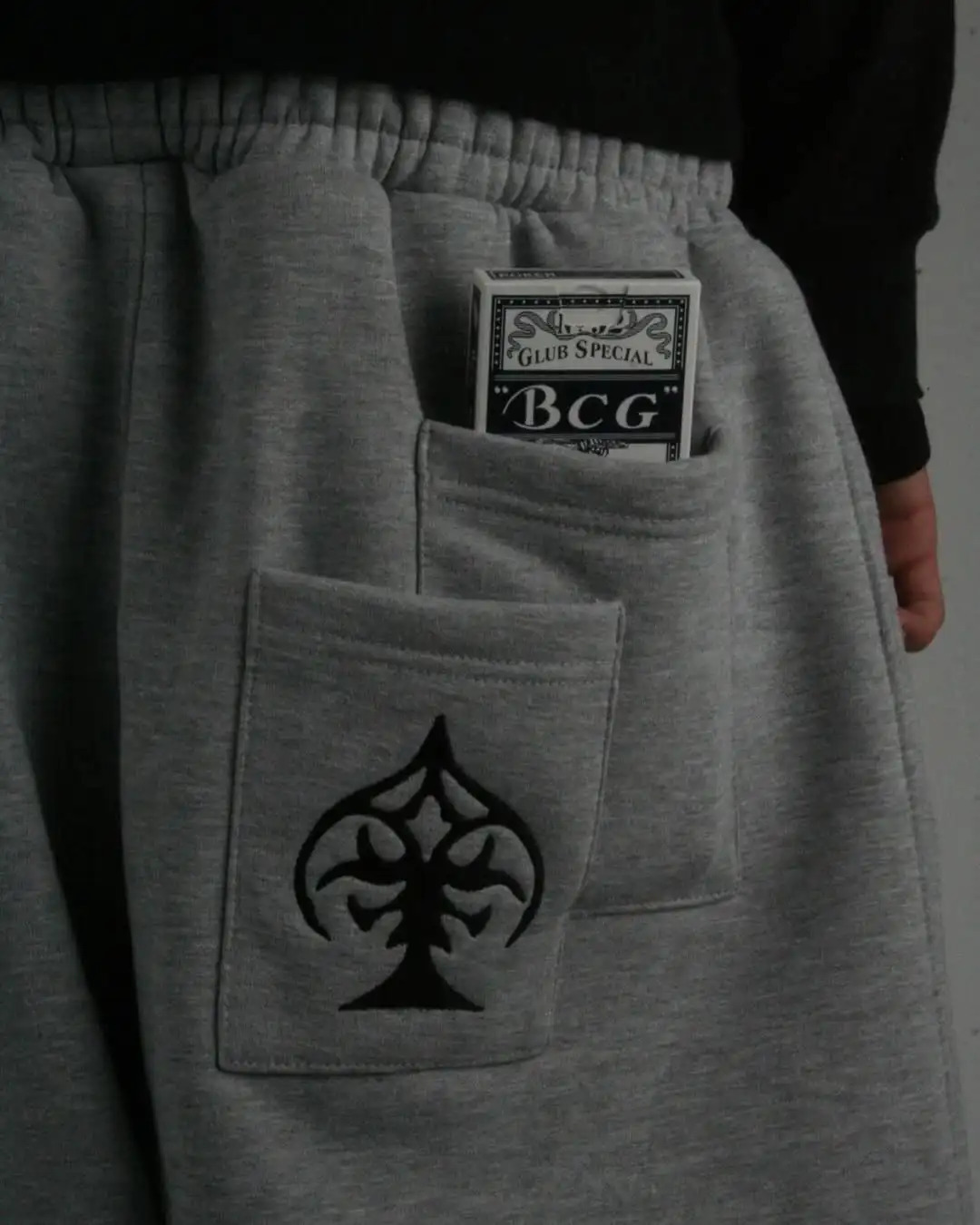 High Quality Mens Grey Cotton Sports Pants with Poker Themed Comfortable Casual Soft Breathable for Everyday Wear Relaxed 260326