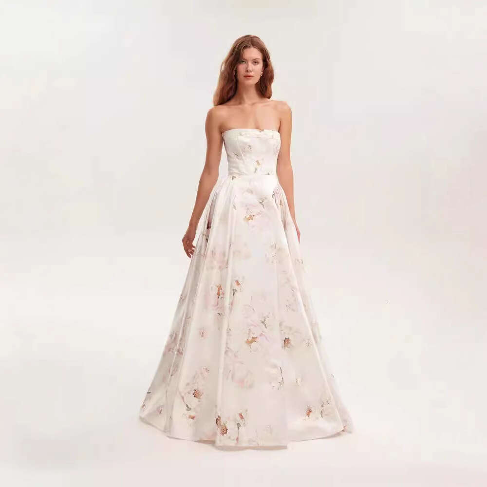2026 Spring/Summer New Designer Off Shoulder European and American Women's Dress with Elegant A11 Cutting, Long Evening Dress
