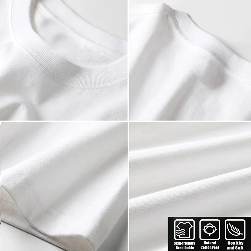 200G Is Thin and High and Impermeable Oldschool High-end Mens and Womens Couples Wear Short-sleeved T-shirts Tops Tees Ins 260327