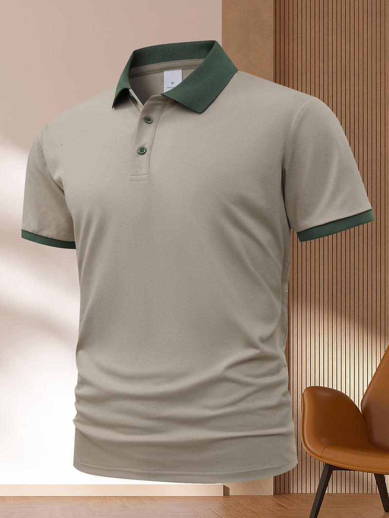 Cross-border European size POLO shirt custom-printed T-shirt short-sleeve high-end collared men's cultural shirt advertising shirt workwear