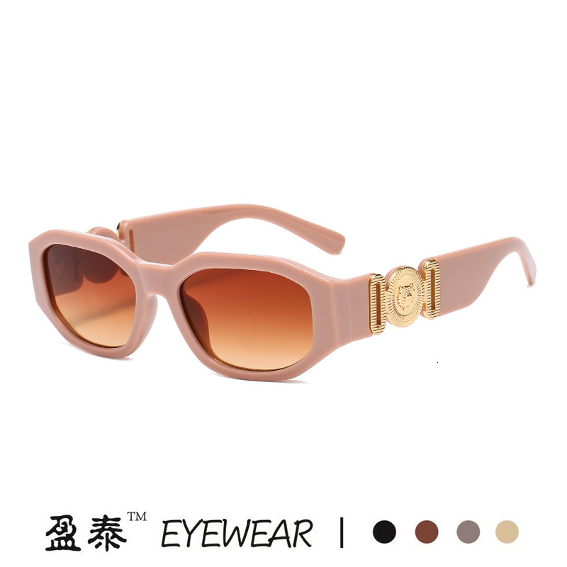 Luxury Brand Designer Sunglasses 2023 New Small Square Frame Sunglasses European And American Trendy Human Head Polygonal Glasses Personality Street S