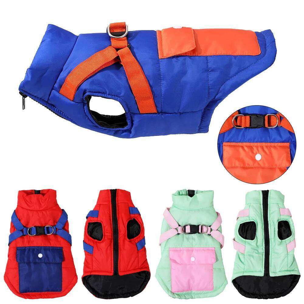 Pet Travel Jacket With Zipper Puppy Clothes For Small Medium Dogs Cats Camping Hiking Windproof Warm Dog Cat Clothing Outfits
