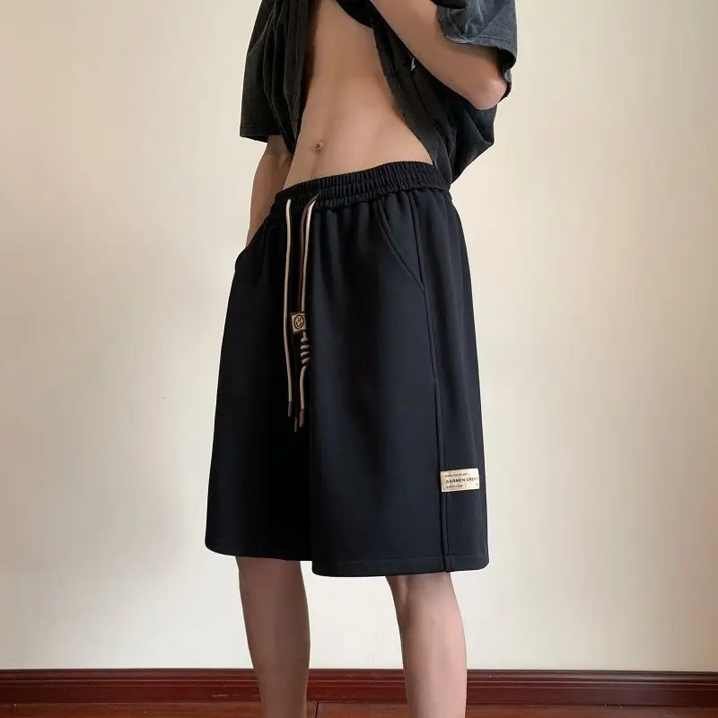 Korean Summer Mens Running Shorts Gym Wear Fitness Workout Shorts Sport Pants Tennis Basketball Soccer Training Waffle Shorts 260327