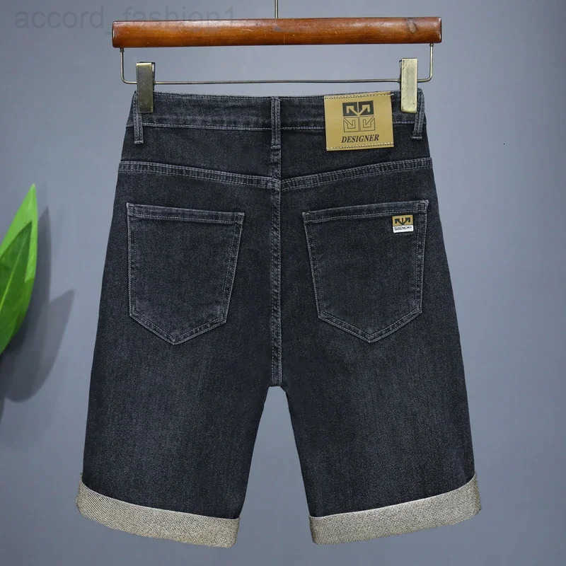 Washed Vintage New Mens Denim Shorts Thin Summer Straight Elasticity Men Short Jeans Fashion Label Bermuda Casual Short Pants H260330