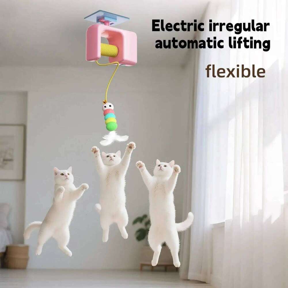 New Type Of Electric Cat with 2 Ropes Smart Hanging Door Auto Swing Feather Toy A Self-entertainment And Cat-teasing Wonder