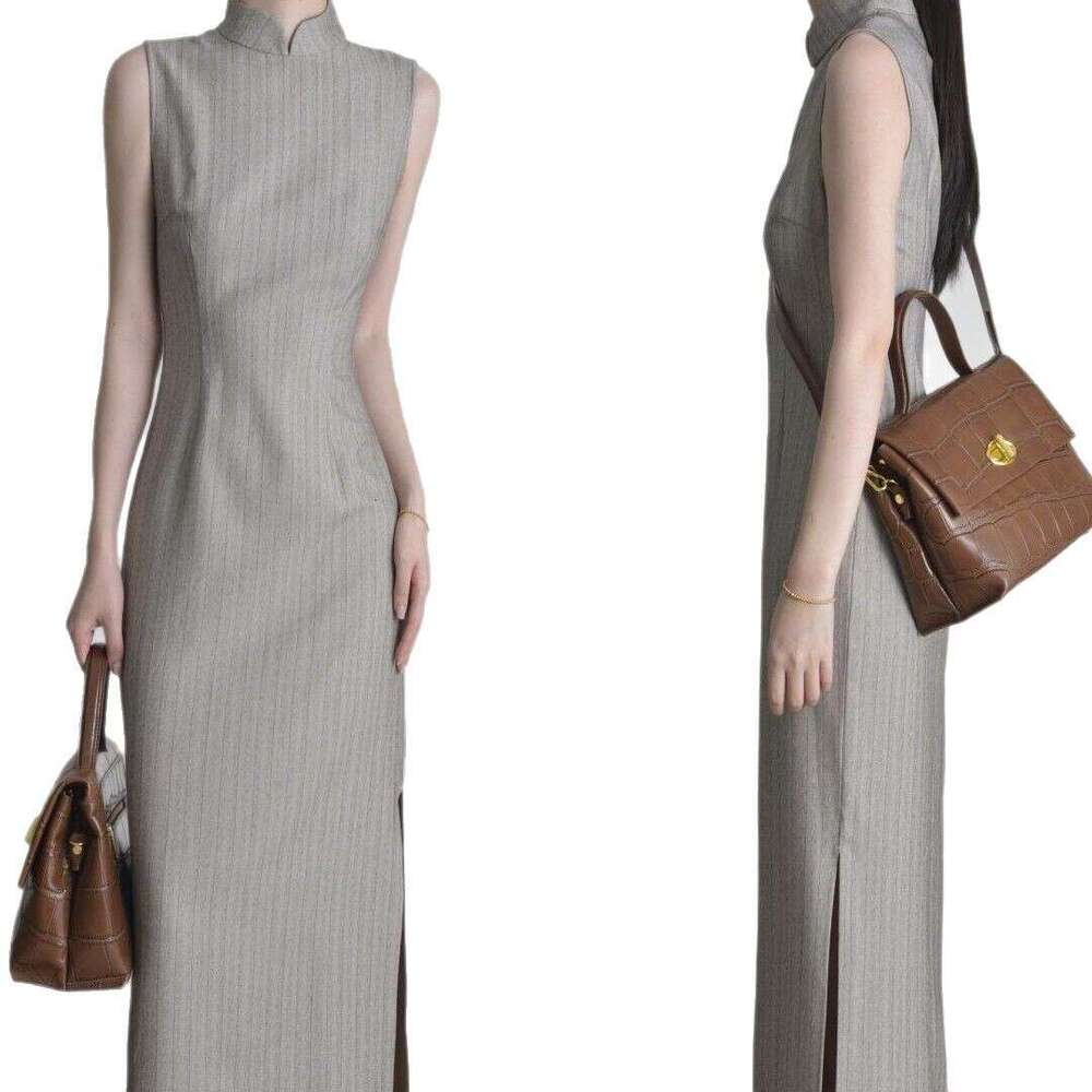 2026 Summer New Style Chinese-Inspired Retro Modified Cheongsam With Waist Slim Fit, Versatile Dress Qipao Hanfu Silk