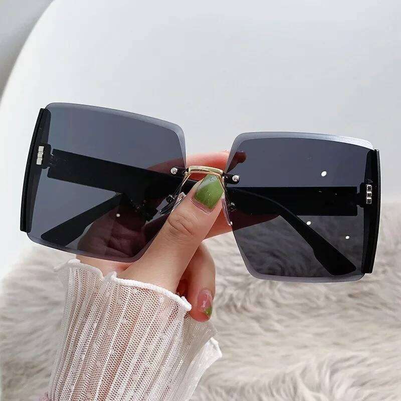 New Borderless Square Sunglasses Women's Brand Designer Fashion Sun Glasses Women Outdoor Driving Eyewear UV400 Oculos De Sol 26Y0330