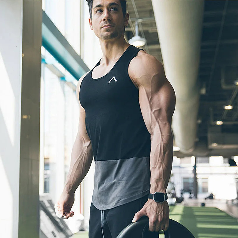 Summer Mens Gym Clothing Cotton Fitness Sleeveless Shirt Bodybuilding Tank Tops Singlet Undershirt Sport Casual Running Vest 260312