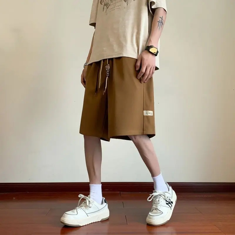 Korean Summer Mens Running Shorts Gym Wear Fitness Workout Shorts Sport Pants Tennis Basketball Soccer Training Waffle Shorts 260327
