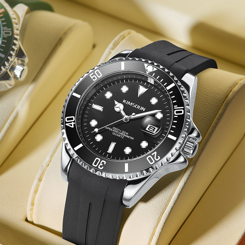 Watches Men Designer Moissanite Vintage Horloge High Quality Factory Stainless Steel Watch Band Luxury Waterproof Swimming Reloj Hombre Homme Montre D