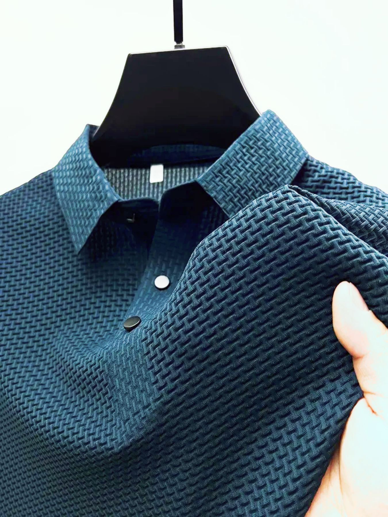 Sleek Design Basic Button-Up Top for Modern Males
