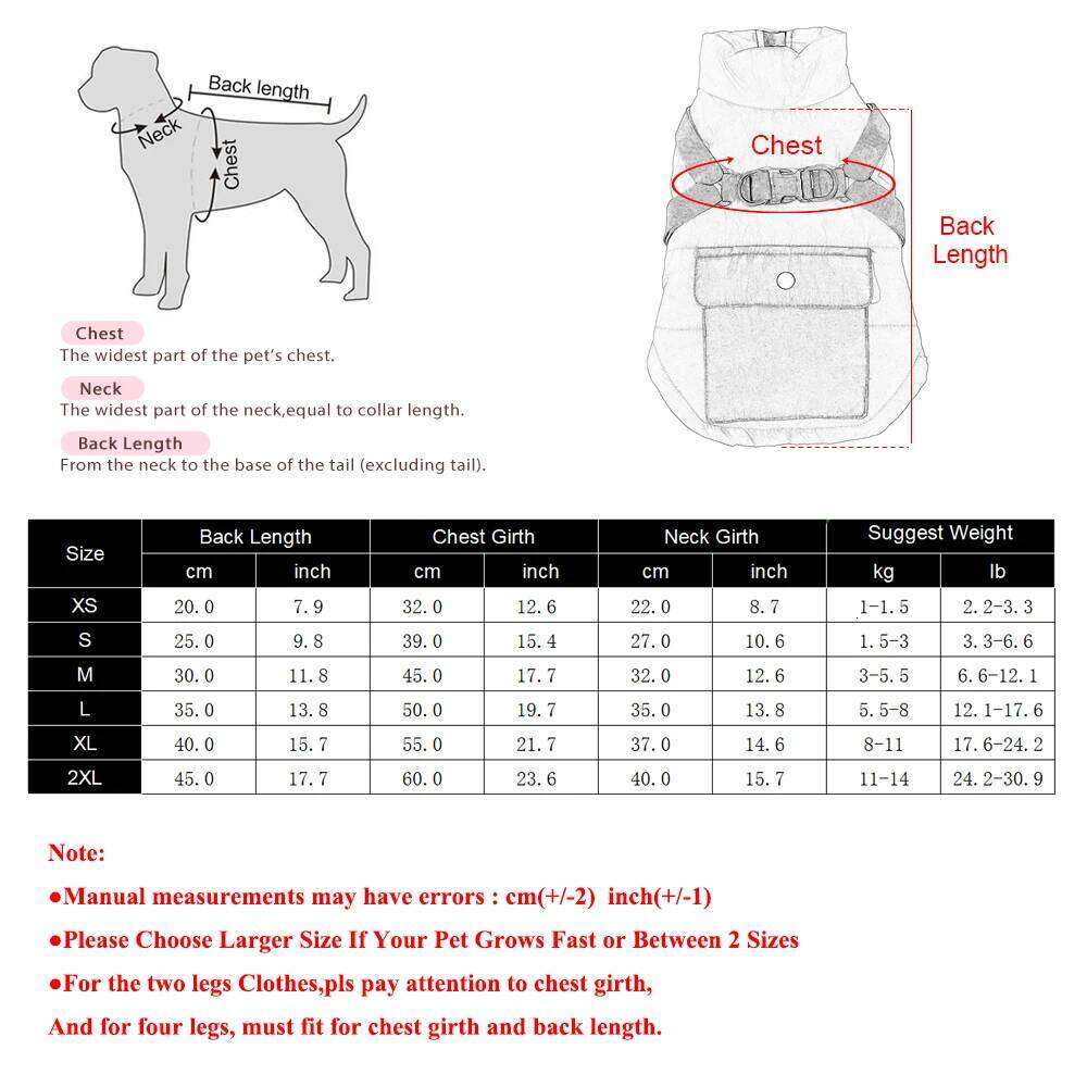 Pet Travel Jacket With Zipper Puppy Clothes For Small Medium Dogs Cats Camping Hiking Windproof Warm Dog Cat Clothing Outfits