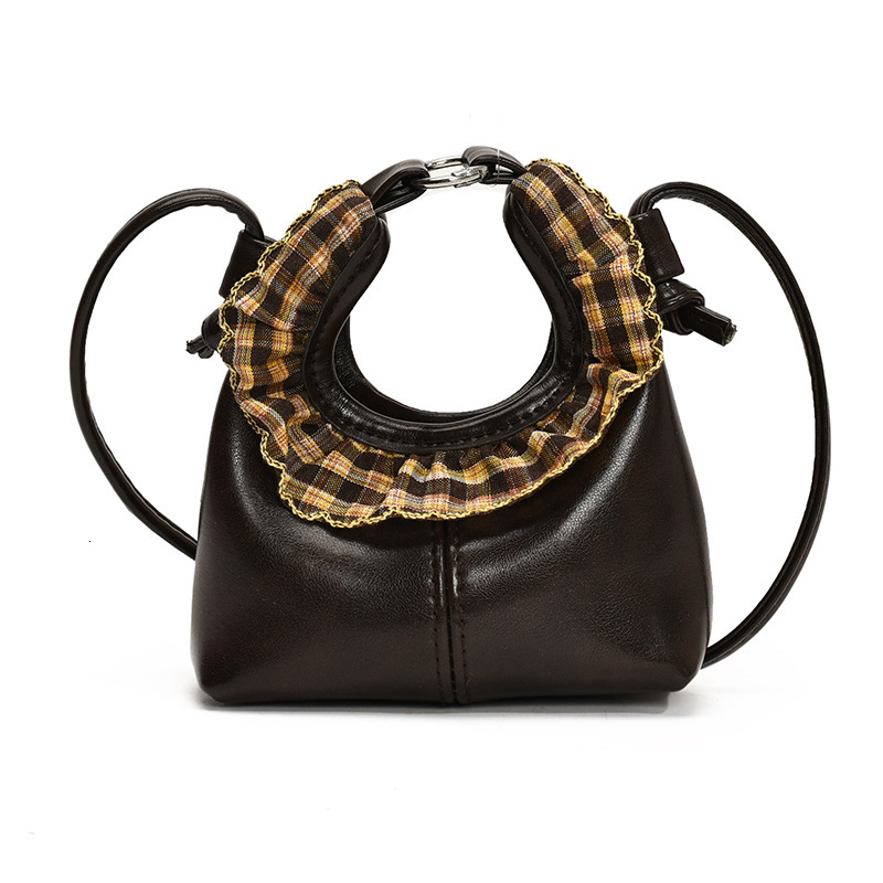Free Shipping High Value Mini Bucket Bag for Women Braided Handle Crossbody Purse Versatile Small Handbag