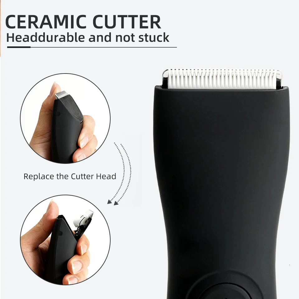 HOMEFISH Mens Body Hair Trimmer for Men Balls Women Lady Shaver Hair Removal Bikini Trimmer Groin Body Shaver 260321